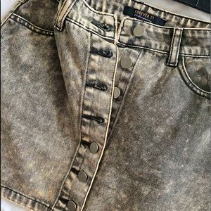 Button up jean skirt